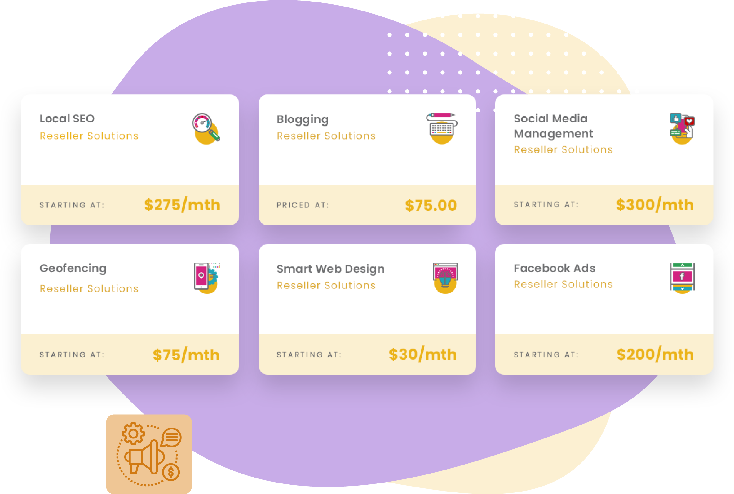 Agency services available on a white label marketing software platform by Powered by OutReach